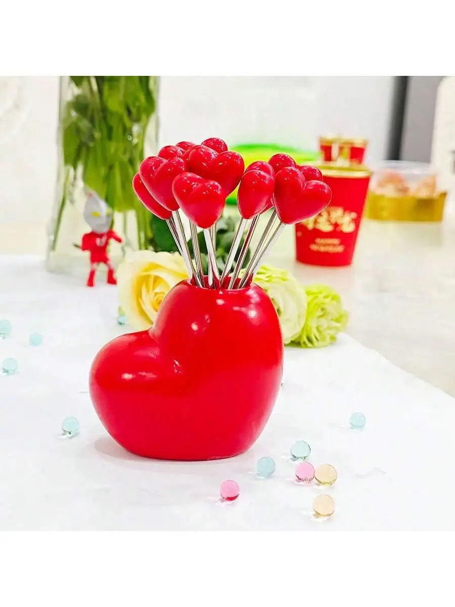 

10Pcs Cocktail Picks Fruit Sticks with Base, Reusable Drink Skewers for Bar Home Kitchen Living Room, Practical Party Accessory