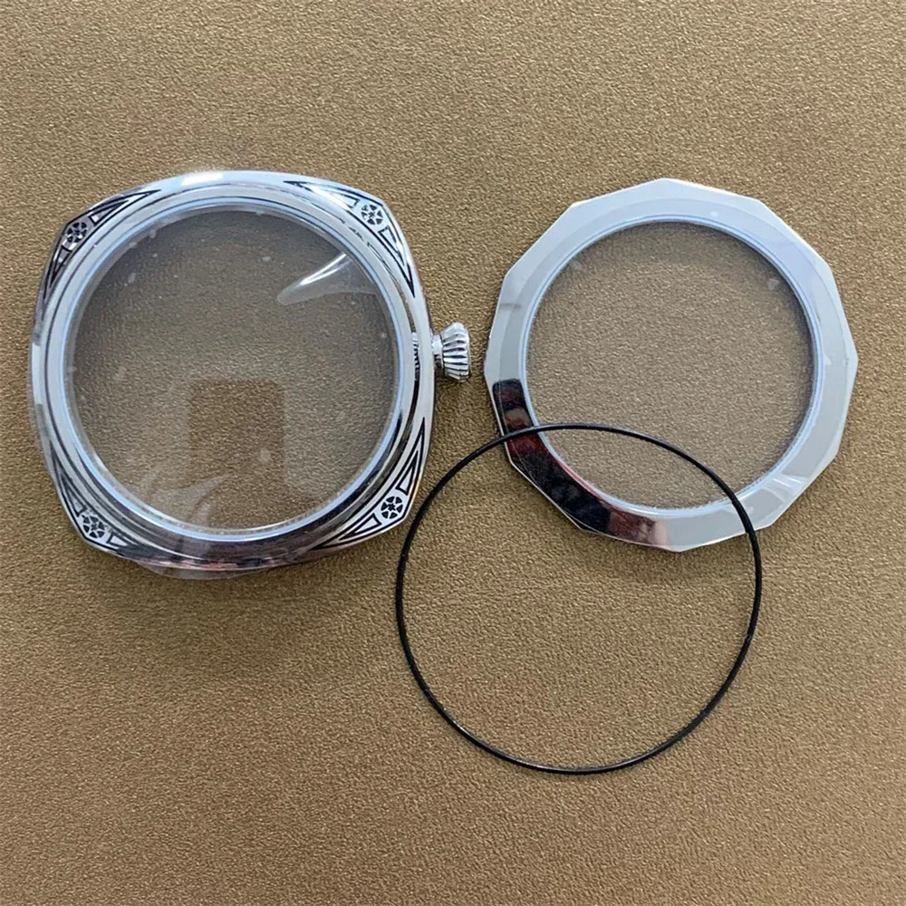 Купольное стекло, 45 мм, нержавеющая сталь, бронзовый корпус с гравировкой для ETA6497 ETA6498, механизм подходит для циферблата 36 мм, ремешок 26 мм, новый DIY