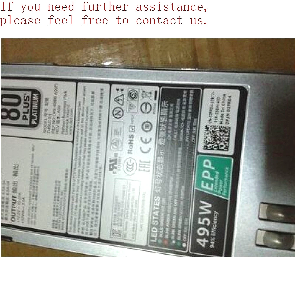 

Для блока питания Dell/Dell 13 поколения R530/R630/R730/R730XD/T430/T630 495 Вт