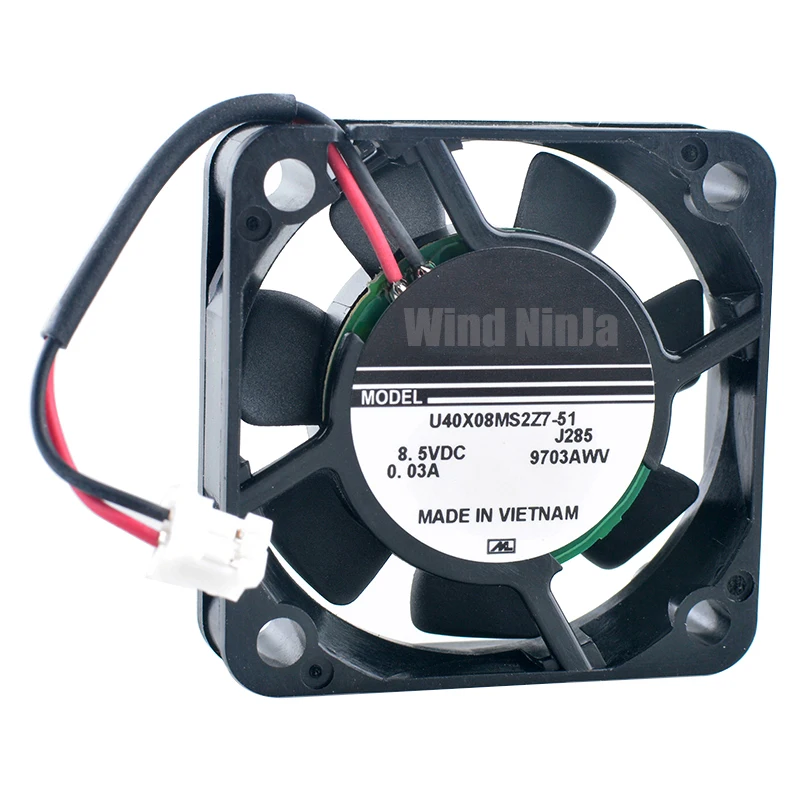 

U40X08MS2Z7-51 4cm 40mm fan 40x40x10mm DC8.5V 0.03A 3000rpm Mini cooling fan for power inverter printer Raspberry Pi