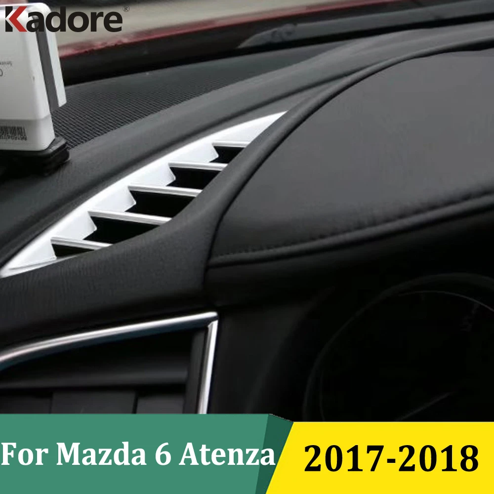 

Для Mazda 6 Atenza 2017 2018, матовая передняя верхняя крышка из АБС-пластика, вентиляционное отверстие, накладка, внутренние молдинги, автомобильные аксессуары