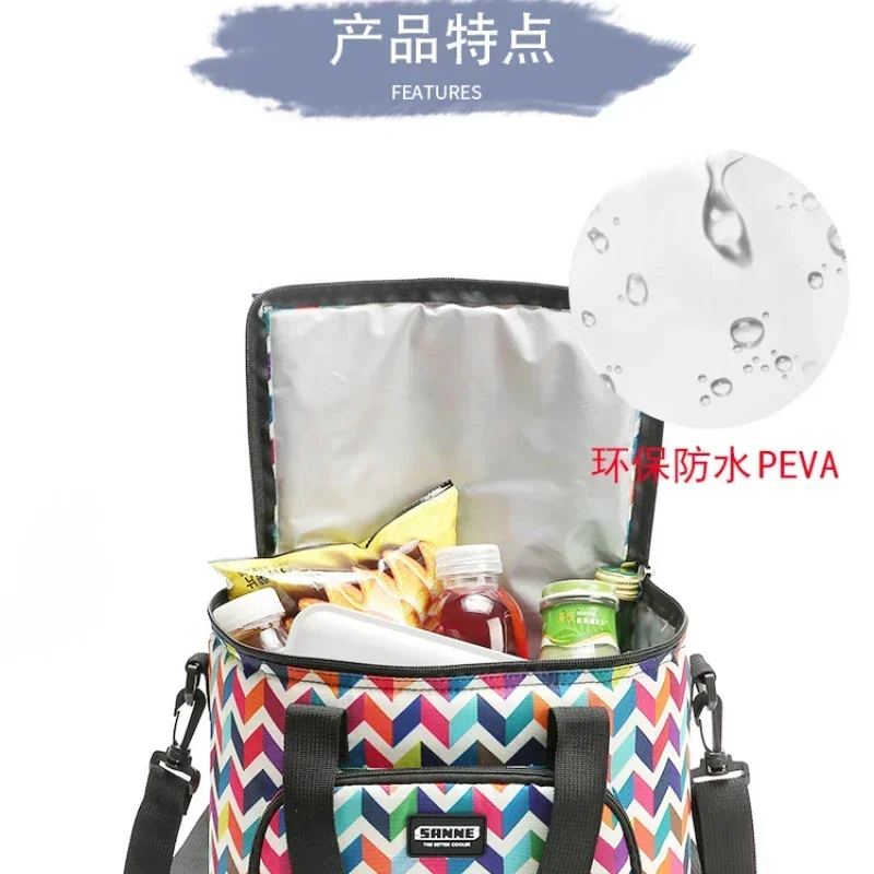 Lunch Tote Bag Portable Thermal Insulated Lunch Shoulder Food Bag Large Cooler Picnic Bags Box for Women Men Thermo Bag