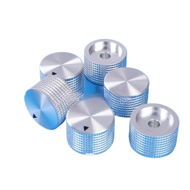 25x15.6mm aluminum alloy knob knurled teeth flower handle shaft electric slotter diy power amplifier volume knob