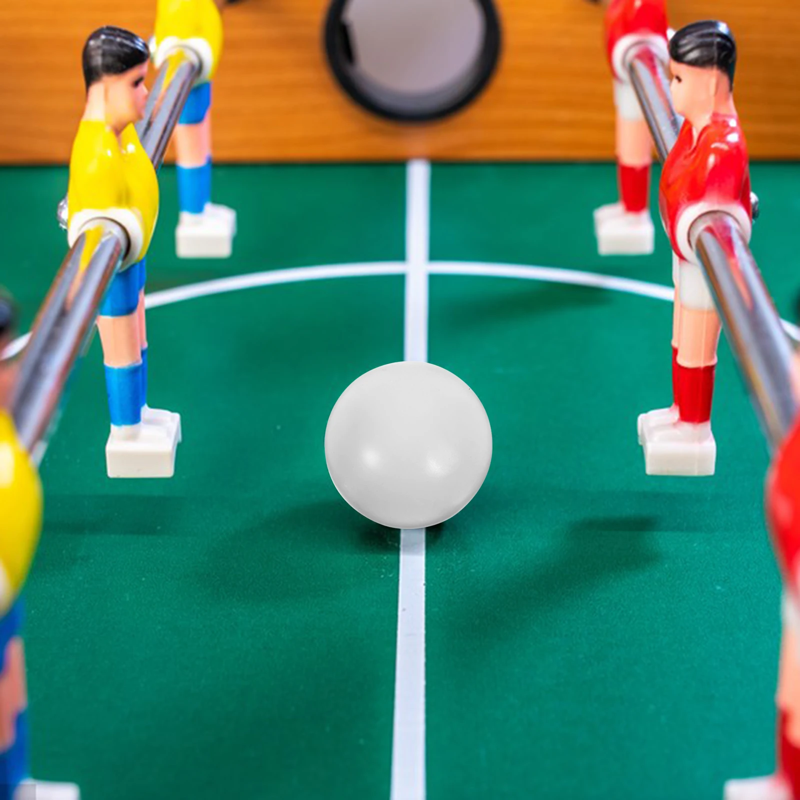 12pcs มินิตารางฟุตบอล 32 มม.สีขาวเคลือบเงาลูกฟุตบอลเดสก์ท็อปเกมอะไหล่ตารางฟุตบอลอุปกรณ์เสริม