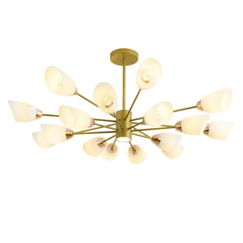 

Living room chandelier, home new modern Nordic simple gold Internet celebrity LED