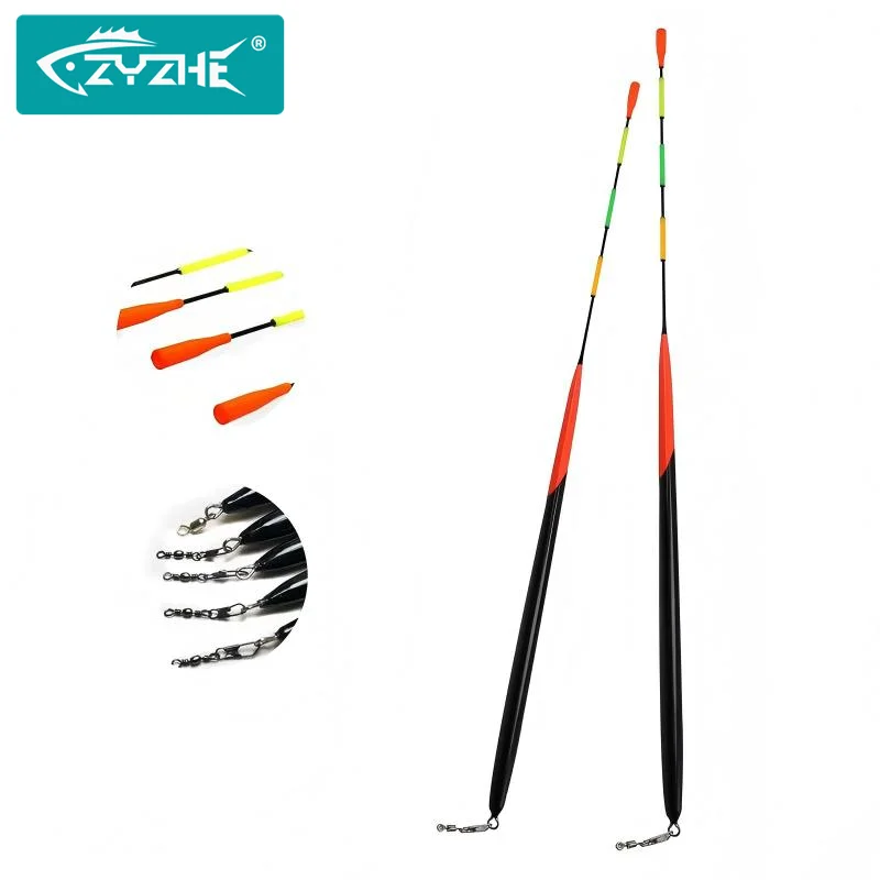 Flotador de Pesca ZYZHE, Boya Vertical de Madera de Plátano, Equipo de Pesca de Agua Salada de Alta Calidad, Palos de Interfaz Ligeros que se Pueden Instalar
