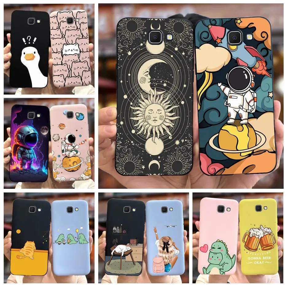 For Samsung Galaxy J7 Prime Case SM-G610F Cute Astronauts Cartoon Cover Soft TPU Phone Case For Samsung J7 Prime 2 J7Prime Shell