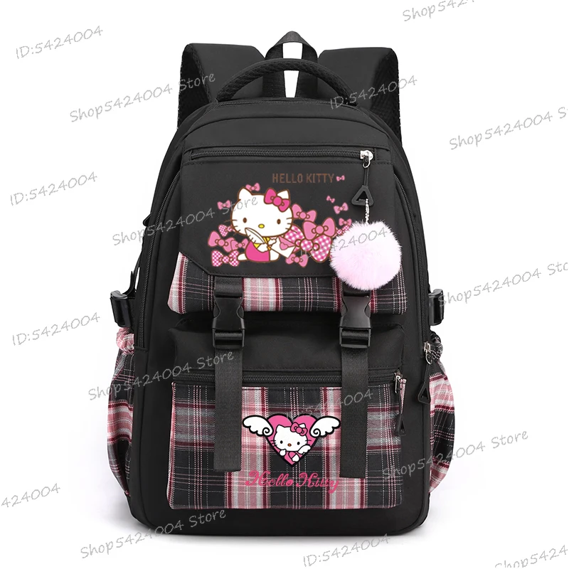 Y2K Hello Kitty School Bags Teenage Girls Boys Cartoon Anime Hello Kitty College Bag Fashion Cute Hello Kitty Women Men Backpack
