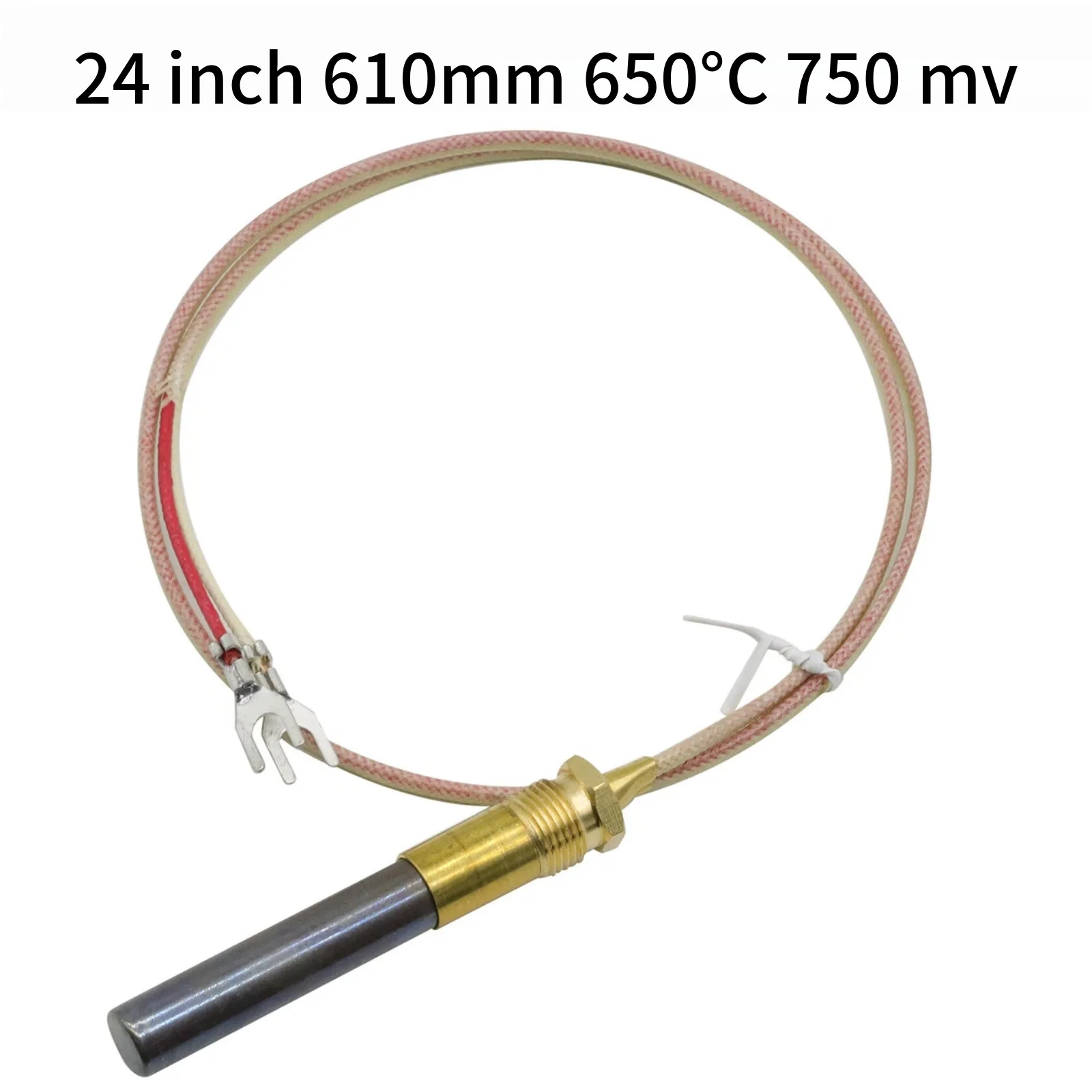 60125501 60J79 H5882 750mV Thermopile 24 Inch Replacement for Fireplace Water Heater Pilot Generator 2-Lead Gas Valve