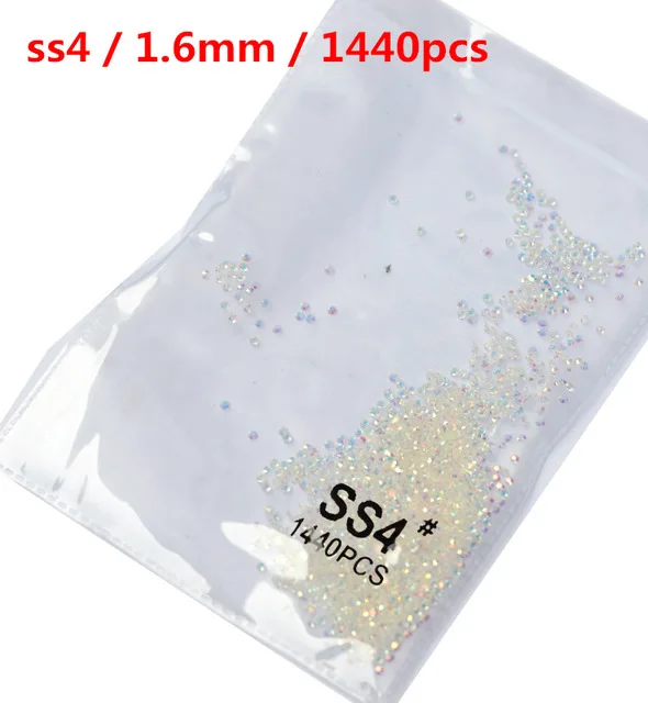 Mix Sizes SS3~SS30 Transparent Clear AB Stone 3D Glitter Nail Art Rhinestones Decoration Shiny Crystal AB Flatback