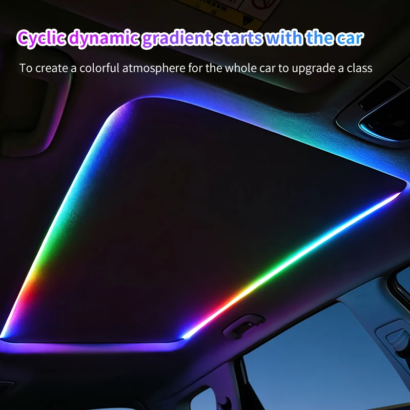 2026 Sunroof LED Strip Ambient Lamp Remote APP Control USB Sunroof Light Car Roof Panoramic Skylight Ambient Light Universal