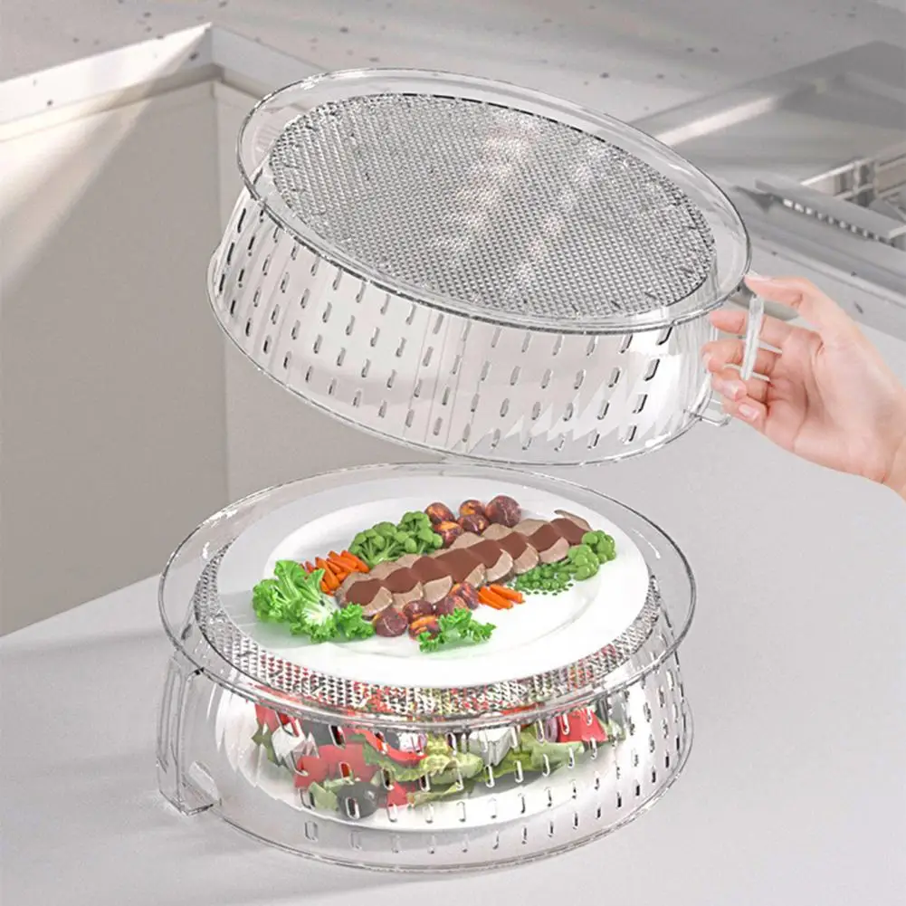 Transparent Food Cover Insulated Vegetable Cover Stackable Insulated Food Vegetable Covers Multi-layer Anti-fly for Picnic