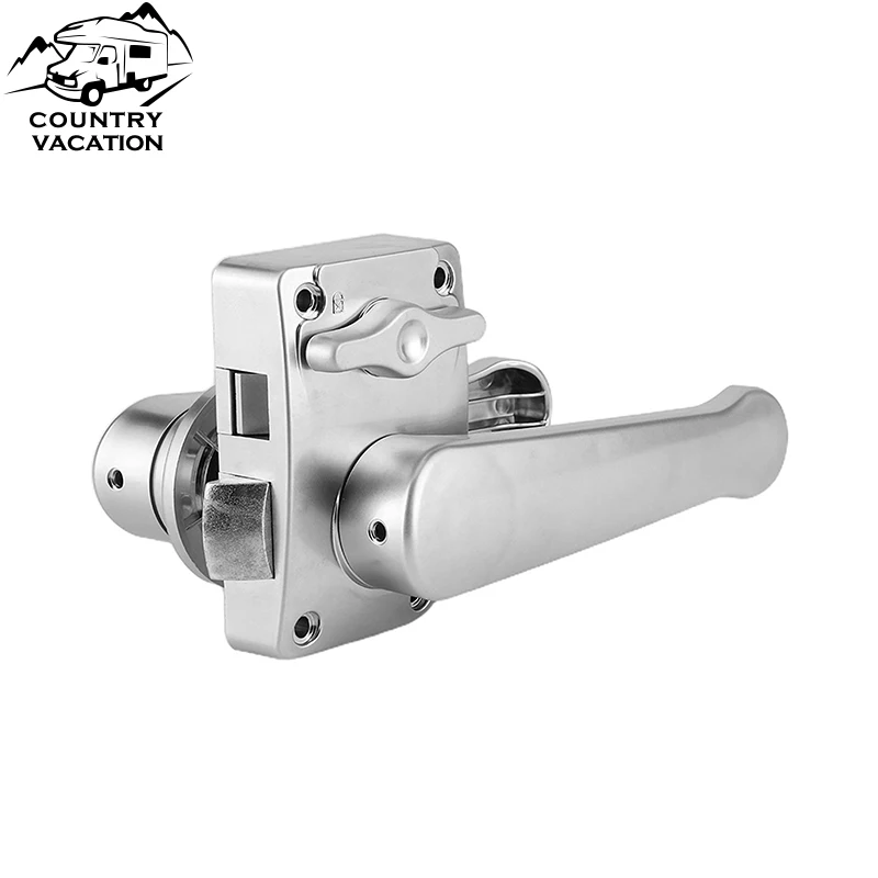 RV Caravan Toilet Door Lock Bathroom Door Lock Latch Handle Knob with Reverse Lock for Camper Motorhome Hardware Accessories