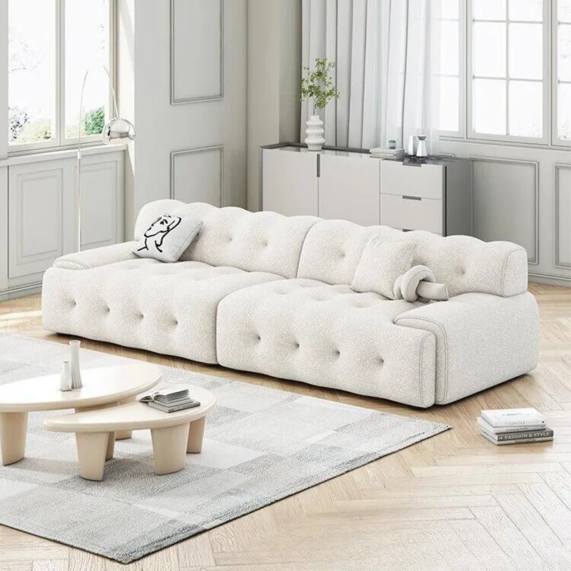 Modern simple living room small apartment designer Internet celebrity fabric sofa