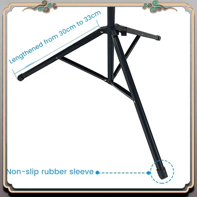 

Durable Black Music Stand 2 In 1 Dual Use Folding Sheet Music Stand Desktop Book Stand Music Guitar Parts Accessorie