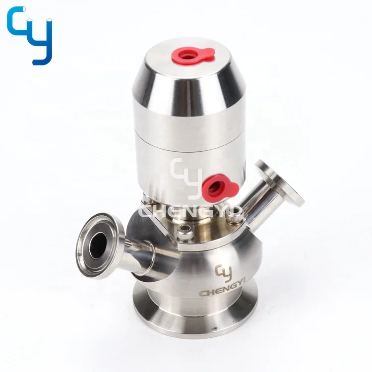 Sanitary stainless steel aspetic pneumatic sampling valve