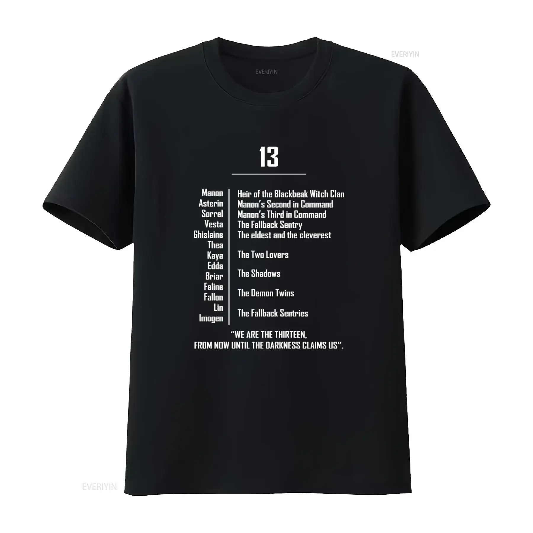 Officially Licensed Throne Of Glass The Thirteen T Shirt Manon Blackbeak Witch Coven Design Bookish Fans Must Have vintage Soft