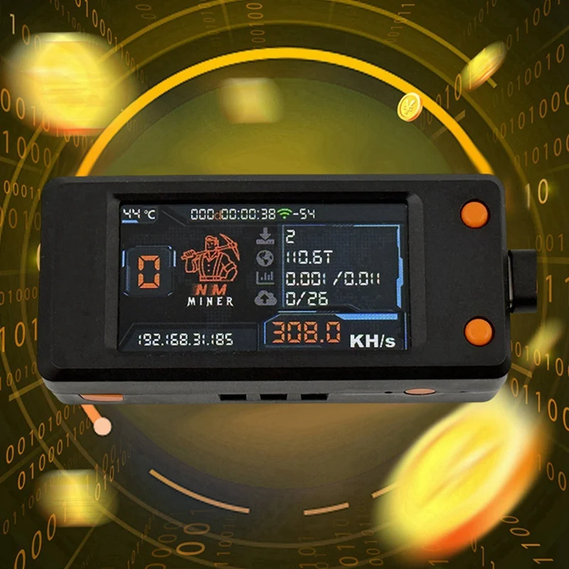 BTC Solo Lottery Miner NMMiner Nerdminer 308KH/S Color Screen Bitcoin Crypto Miner Nerd Miner