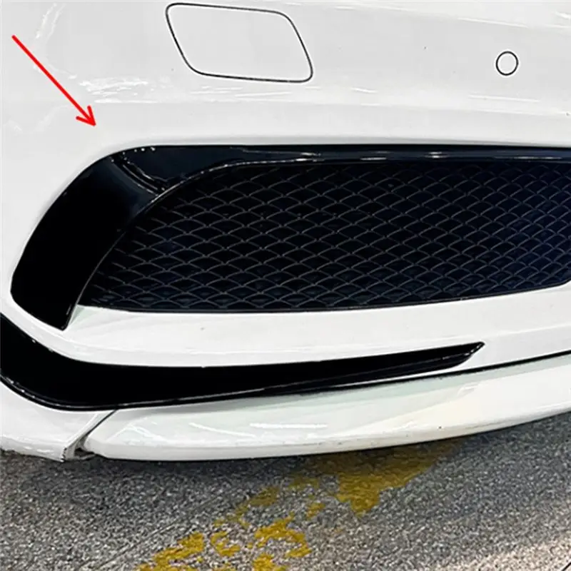 Reliable-Car Front Bumper Lip Splitter Spoiler Fog Lamp Spoiler Cover Trim For A Class W176 AMG 2013-2015 B