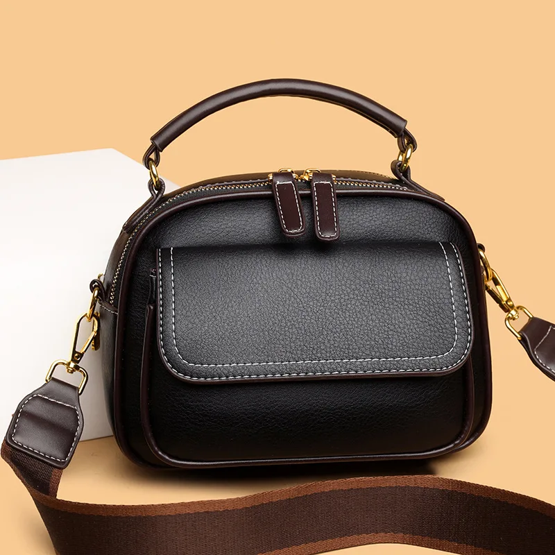 

Classic Multi-Layer Texture Small Square Bag Women's Crossbody Bag Simple Versatile Shoulder Bags Large Capacity Mini Bag