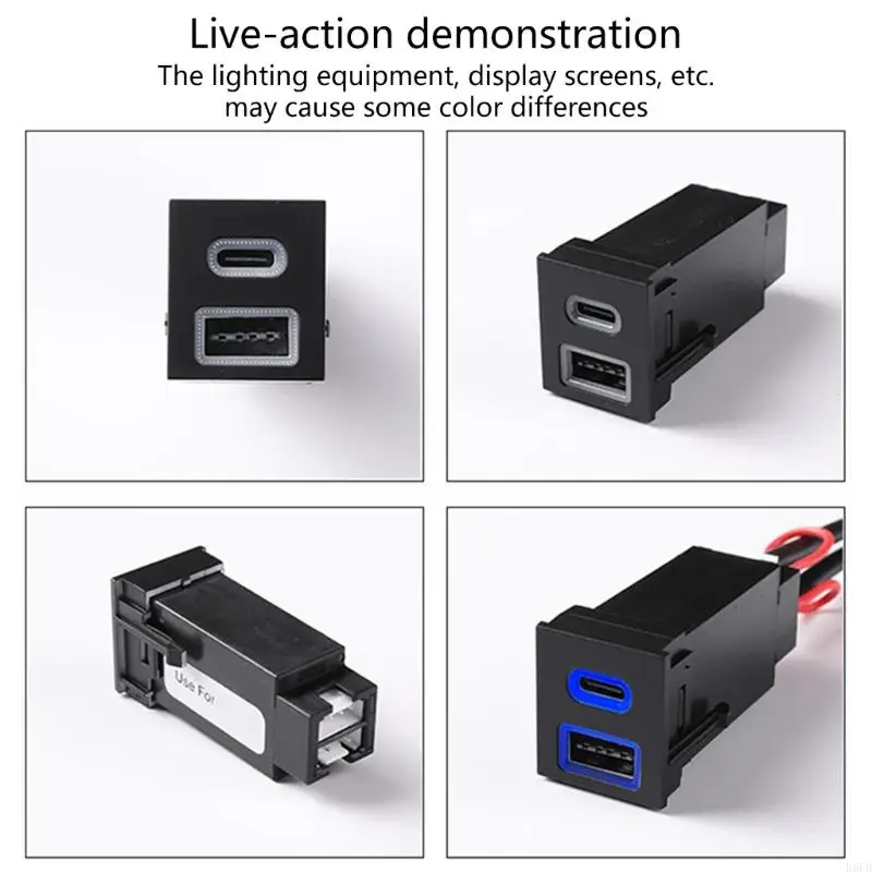 Compact Car Charging Adapter For Vehicle Features Double Ports And High Speed Charging Suitable For Road Trips R6FB