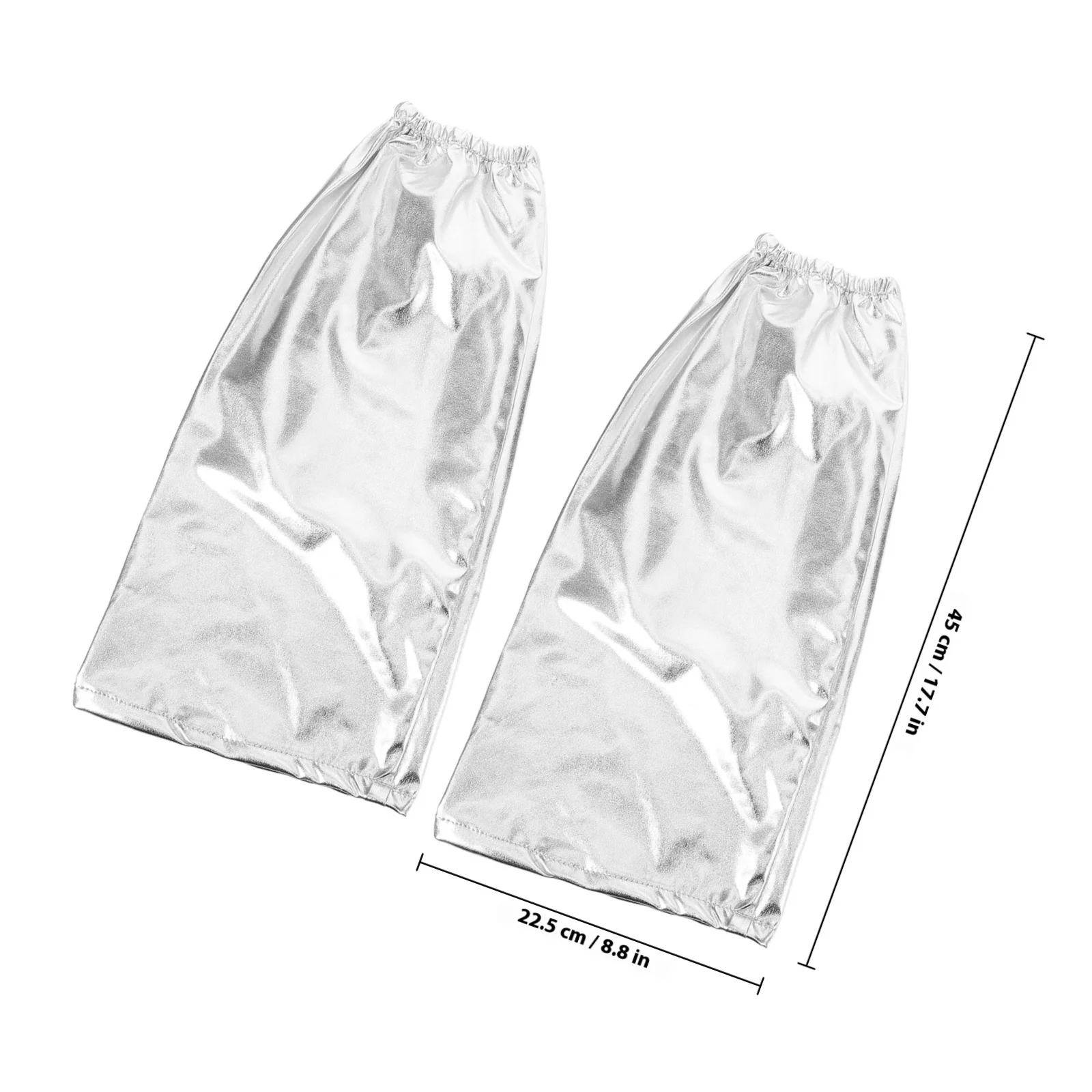 1 Para Srebrnych Ocieplaczy na Nogi, Modny i Wyrazisty Design, Stylowe na Festiwale, Modne, Błyszczące, Damskie, Zimowe, na Imprezy i na Co Dzień, Unikalne