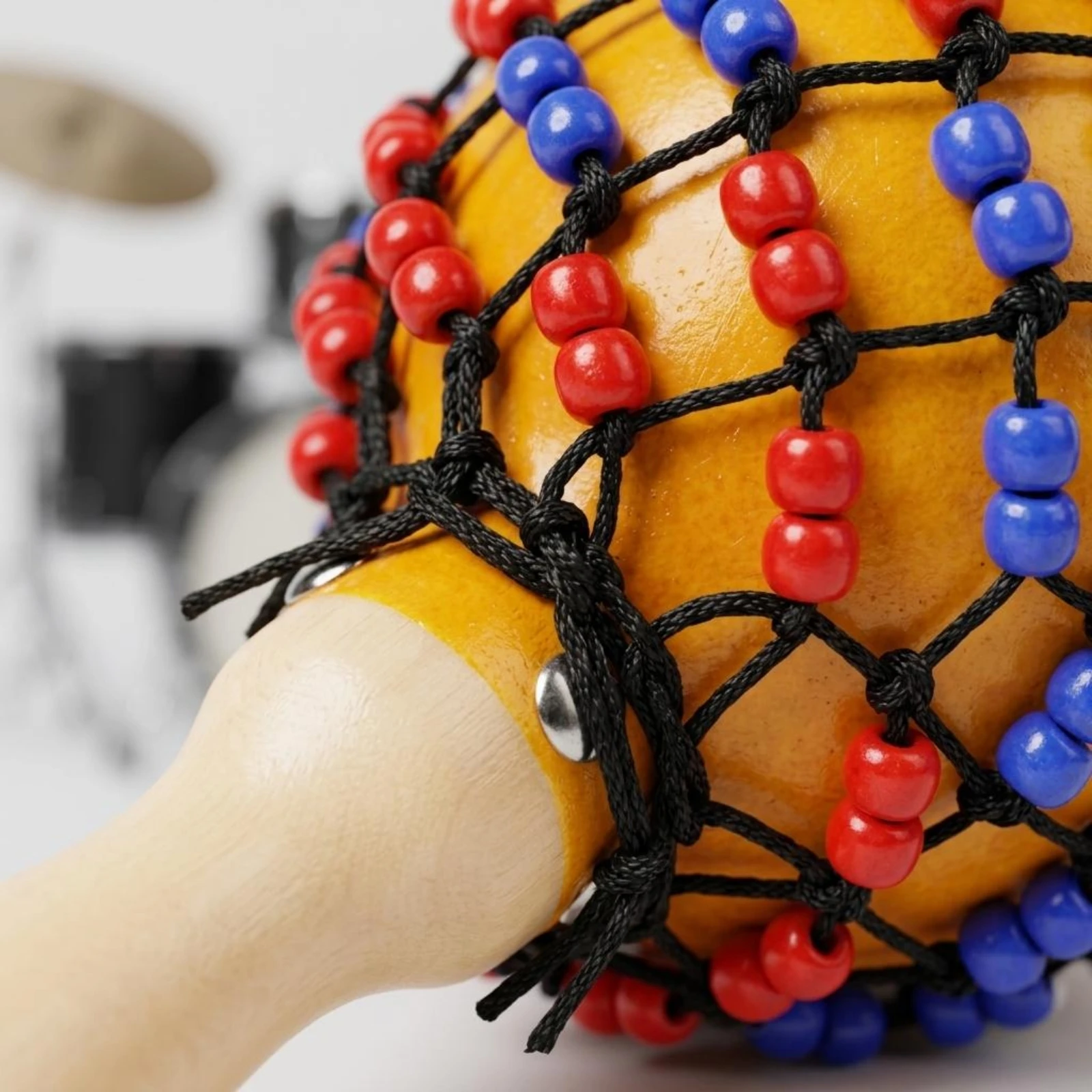 Wooden Maracas Natural Materials Beaded Maracas Wooden Maraca Polished Finish Bead Shaker Bright Clear Sound for Beginners