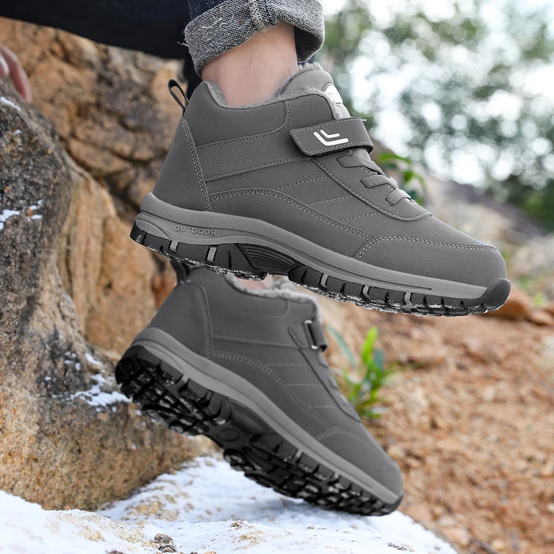 أحذية رياضية رجالية مقاومة للماء وغير قابلة للانزلاق، أحذية تنس للرجال، شباشب شتوية دافئة