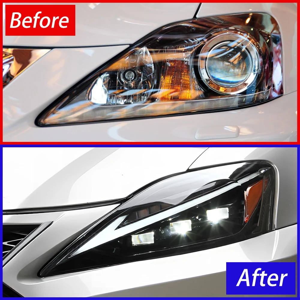 Car Front Lamps for Lexus Is 2006-2012 Auto Headlights Assembly Upgrade Led Dynamic Streamer 3 Projector Lens Tool Accessories