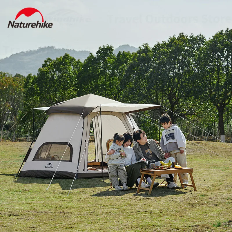 Naturehike Hexagonal Automatic Tent Outdoor Large Space Travel Quick Open One Touch Tent Camping Detachable Top Waterproof