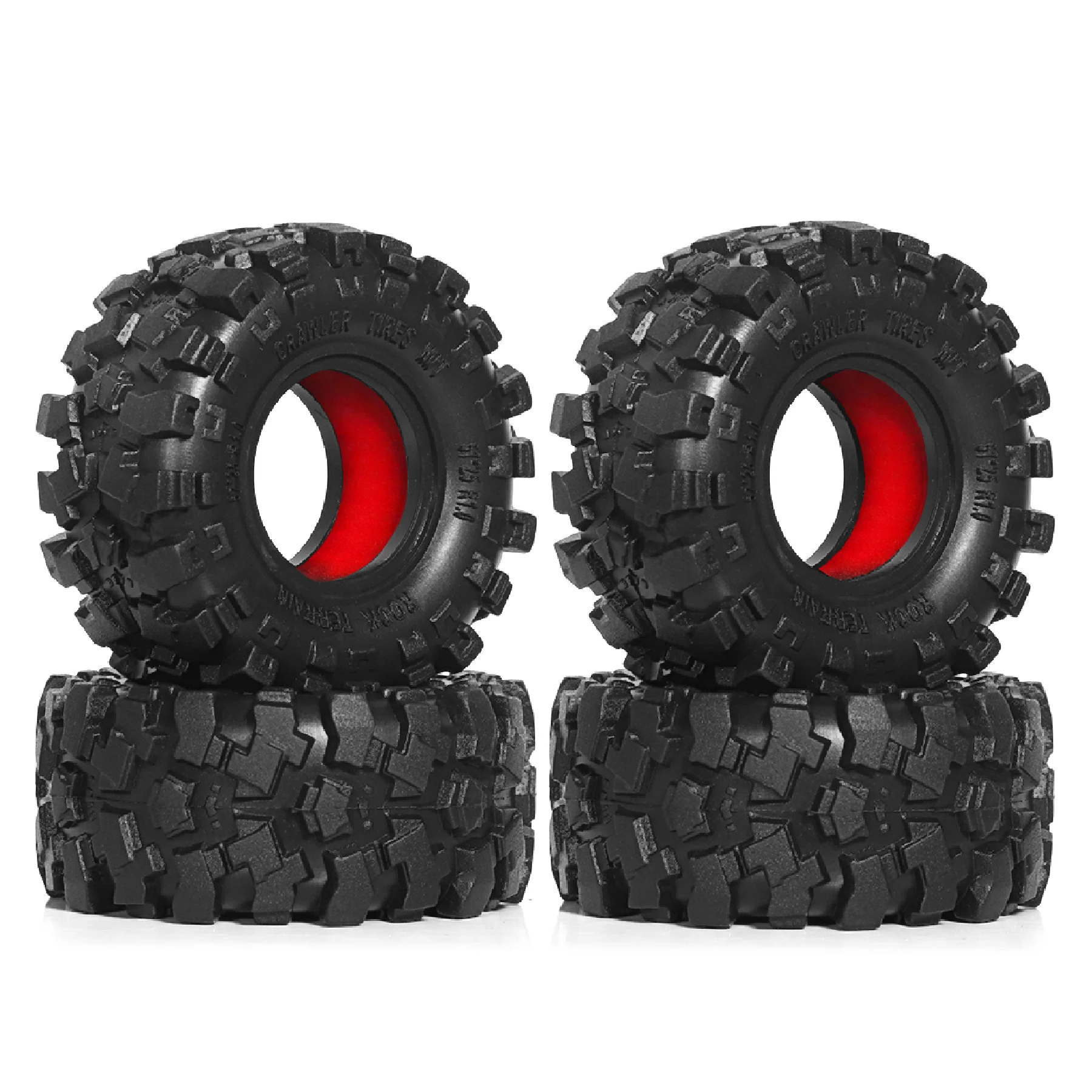 1.0‘’ Crawler tire 57 * 26MM with Improved Toughness Silicone Inserts for TRX4M SCX24 AX24 FCX24 1/18 1/24 Crawler Car Upgrade