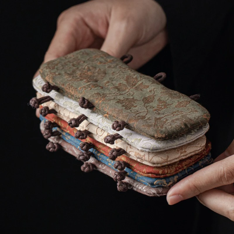 

Железная ручка для кастрюли, противоожоговая ткань, теплоизоляционная подушка, пряжка для диска, ручка из хлопка и льна, серебряная ручка для ткани горшка