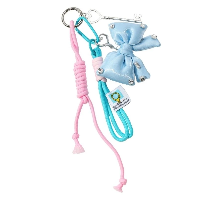 G5AE Fashionable Heart Bows Bag Ornament With Unique Handwoven Designs Bags Pendant