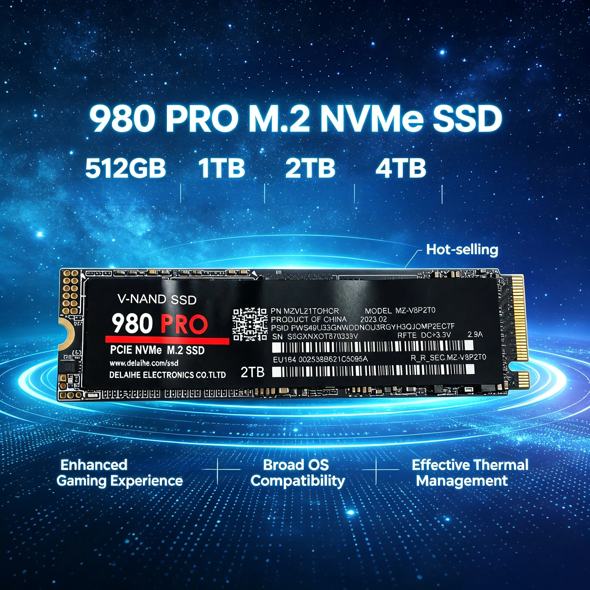 512GB 1TB 2TB 4TB M.2 NVMe NGFF SSD Internal Hard Drive High Speed for Gaming Desktop Laptop Computer Elite Pro Max