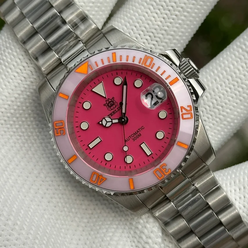 

Мужские автоматические часы STEELDIVE 40,5 мм, механические наручные часы для дайвера, 30 АТМ, водонепроницаемые, BGW-9, светящийся сапфир, NH35, сапфировый безель