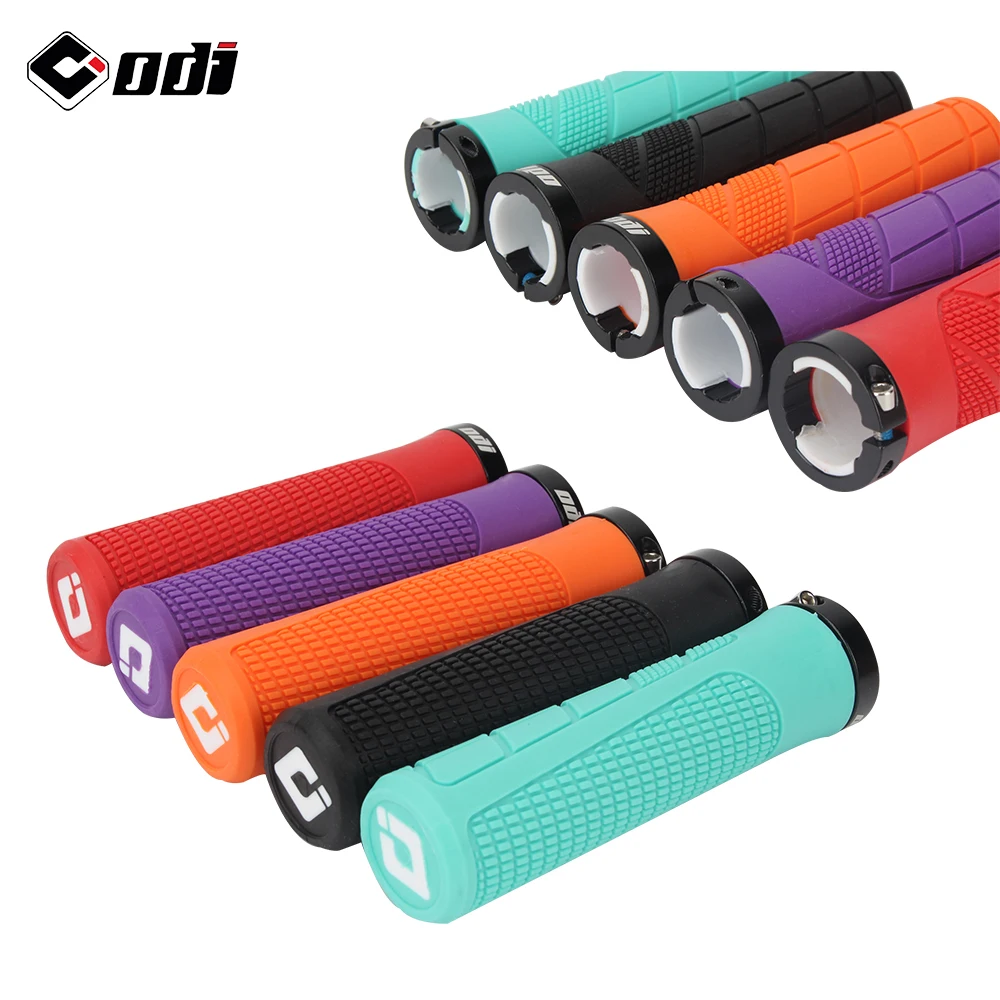 1 pair ODI Mountain Bike Handlebar Grips Anti-skid, Ultra-light and Lockable Handlebar Grips Soft Rubber Bicycle Parts