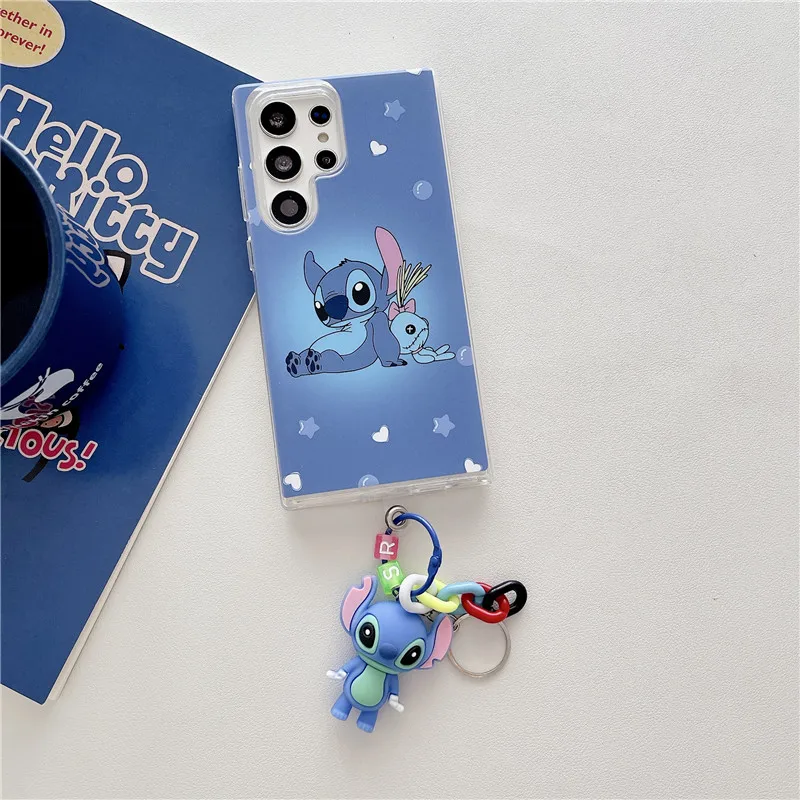 Cartoon Disney Nette Stich Puppe 2 in 1 Rüstung Anti-drop Telefon Abdeckung Für Samsung S22 S23 S24 Ultra Plus A52 a53 A54 A13 A34 Fall