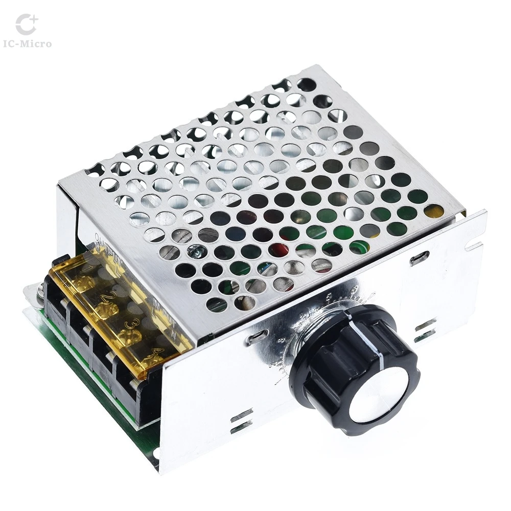 220V 4000W AC SCR Motor Speed Controller Module Voltage Regulator Temperature Dimmer for Electric Furnace Water Heater LED Light
