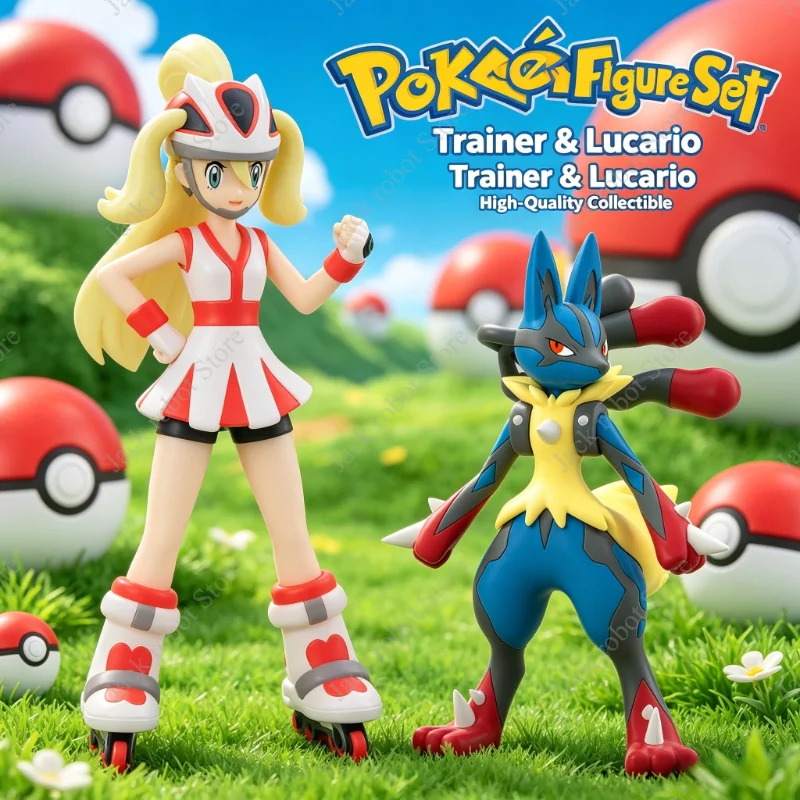 

【In Stock】Bandai Pokemon Scale World Kalos Region Korrina & Mega Lucario 1/20 Scale Figure Set Collectible Model Toy