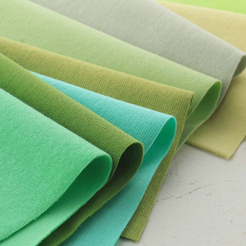 20CM*140CM High Stretch Cotton Thin Plain knitted rib trims Fabric For DIY Cuff Hem Collar Of T-shirt Baseball Clothes Uniforms