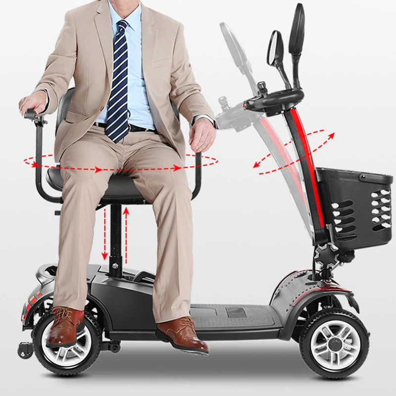 adult 3 wheel electric scooter Elderly Tricycles smart folding small mobility scooters