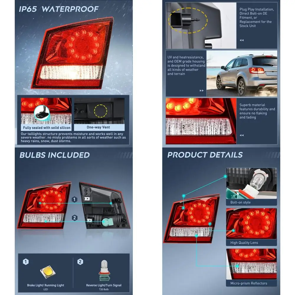 

Dodge Journey Right Inner Tail Light Assembly for 2011-2020 Models