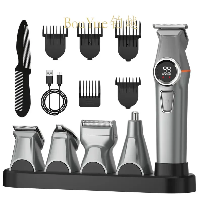 for Magnetic Suction New Haircut Scissors Multi-functional Five-in-One Rechargeable Household Electric Push Scissors