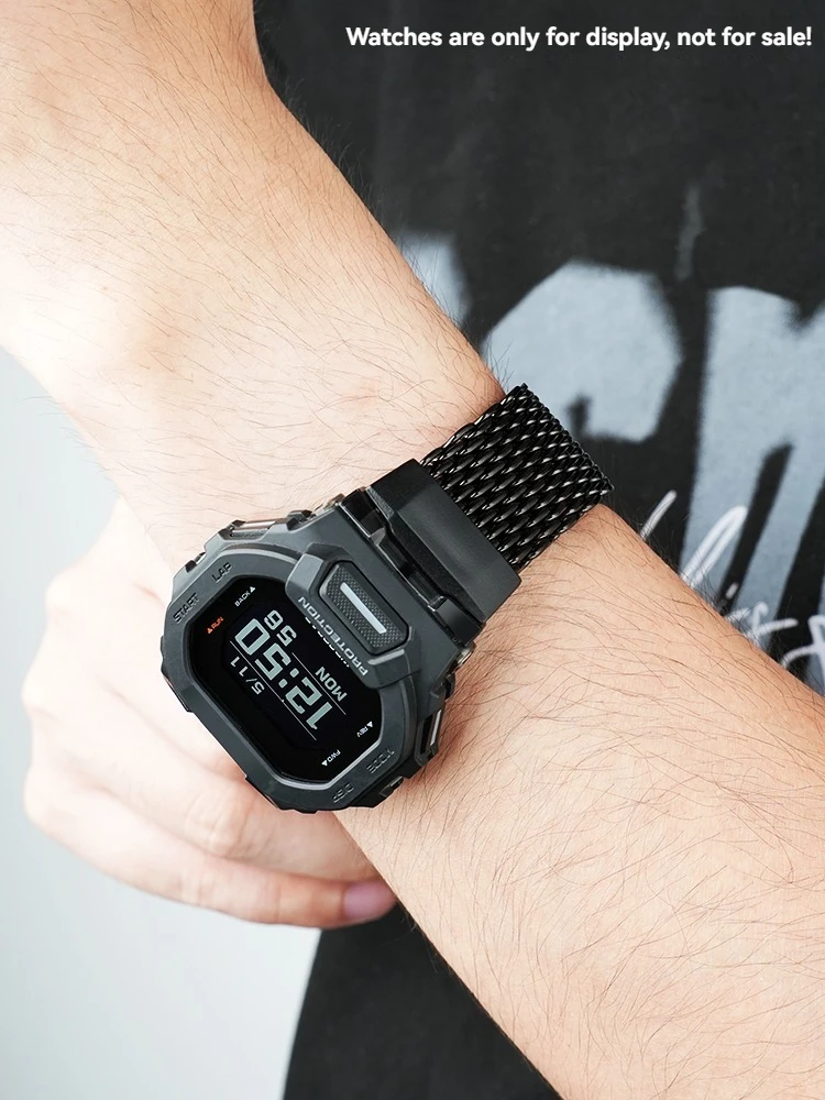 22mm para reloj deportivo Casio G-SHOCK GBD-200UU 3506 GBD-200-1A/2/9/ GBD-200SM correa de acero modificado correa de reloj de acero inoxidable