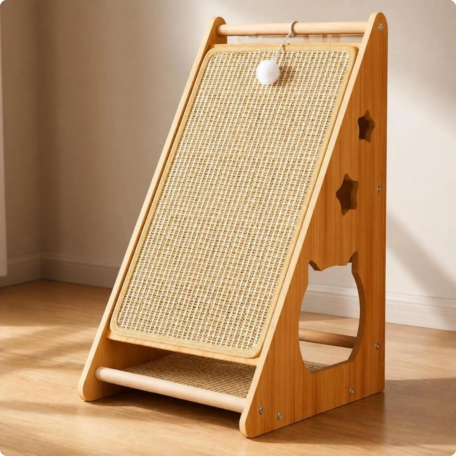 Cat Scratching Board for Indoor Cats Sisal Scratcher House for Kitten Claw Care and Interactive Play Furniture