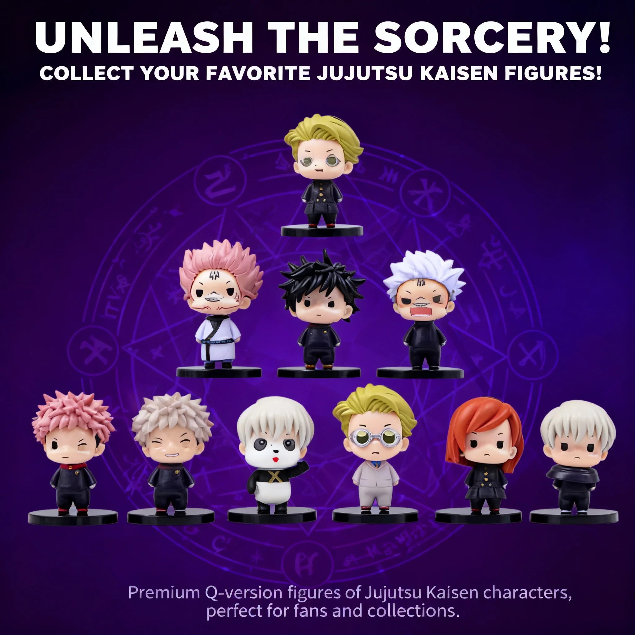 

Funny Q Version Jujutsu Kaisen Figure Cute Bean Eyes Yuji Itadori Satoru Gojo Doll Crane Machine Model Toy