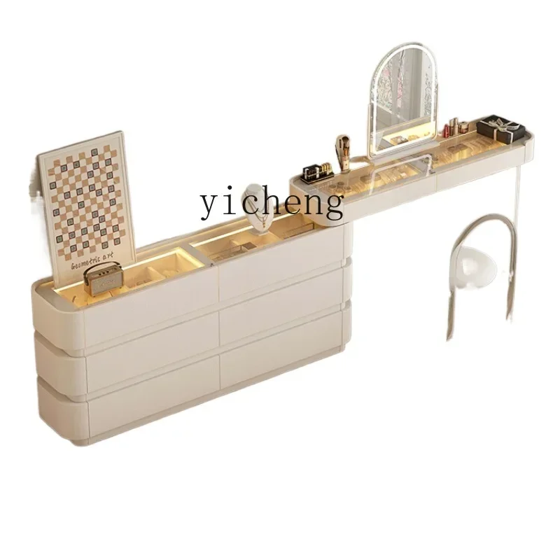 

light luxury dresser chest cabinet integrated master bedroom ultra-thin bedside cabinet makeup table extremely narrow