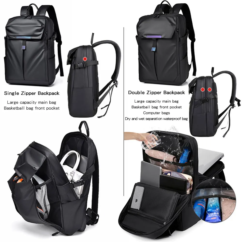 Outdoor Travel Sports Backpacks Men's Commuting Fashion Large Capacity Helmet Basketball Laptop Book School Bag Backpack For Man view 6
