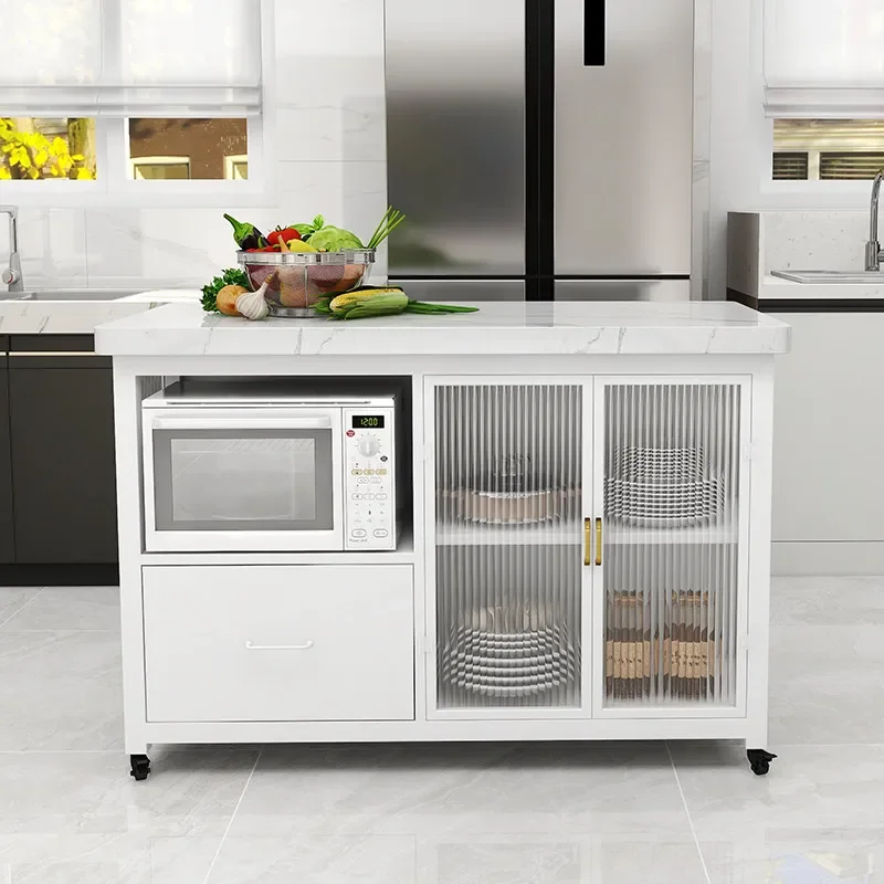 TAO  Nakajima Kitchen Nordic Open Marble Side Cabinet Integrated Dining Table Movable Island