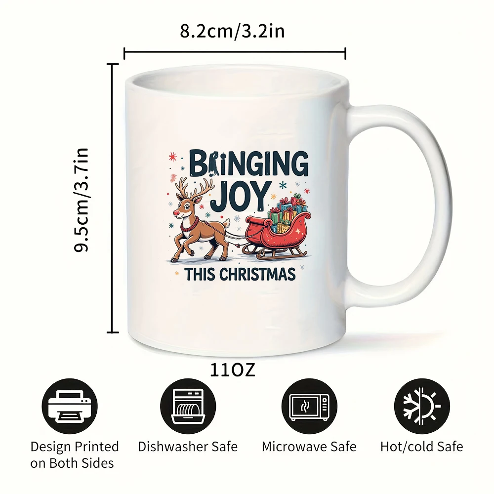Tazza da 11 once + set regalo con renne di Natale + tazza per bambini: il regalo perfetto e caldo per le famiglie e le uffici di Natale